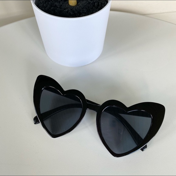 Accessories - New, Black, Heart-Shaped, Sunglasses!